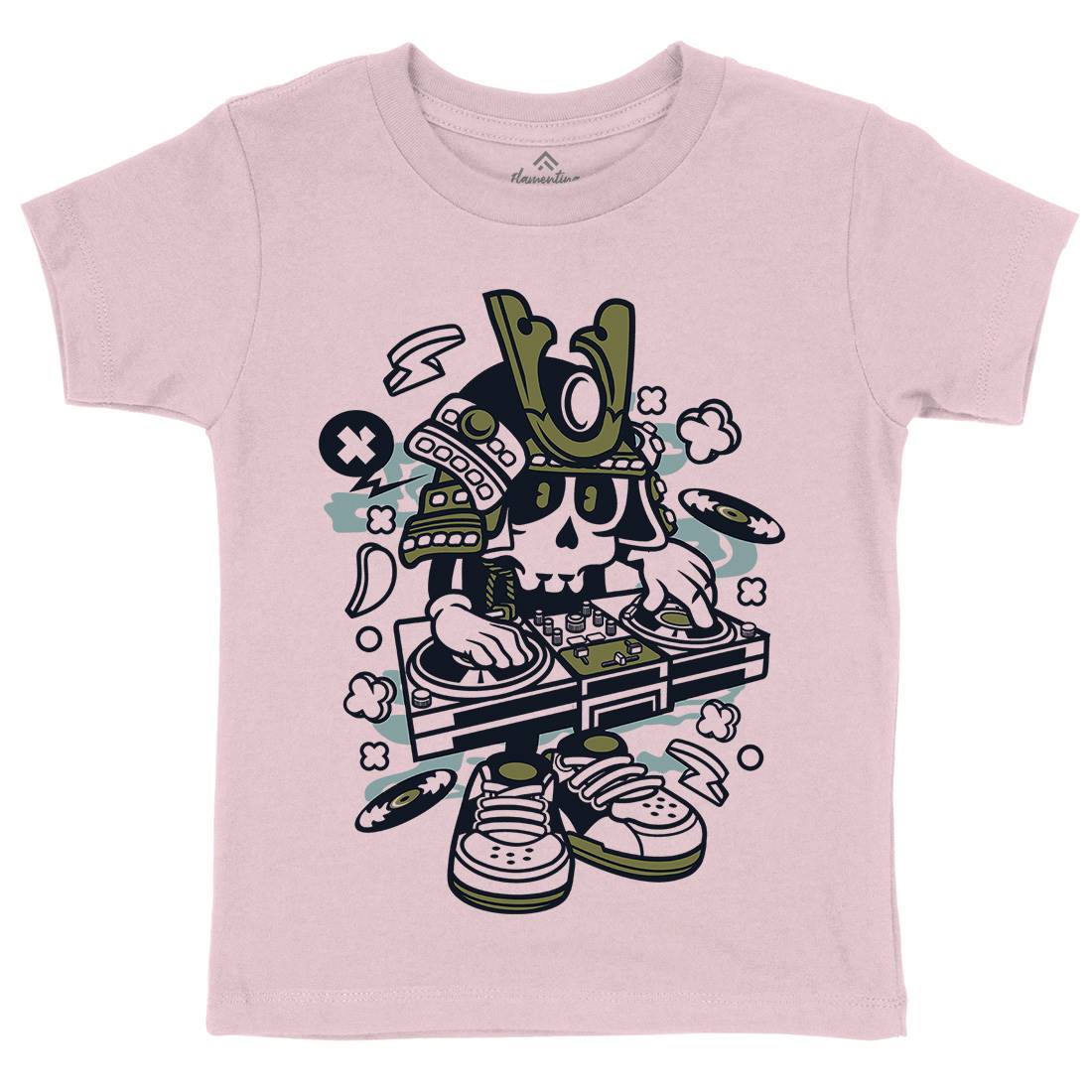 Samurai Dj Kids Organic Crew Neck T-Shirt Music C216