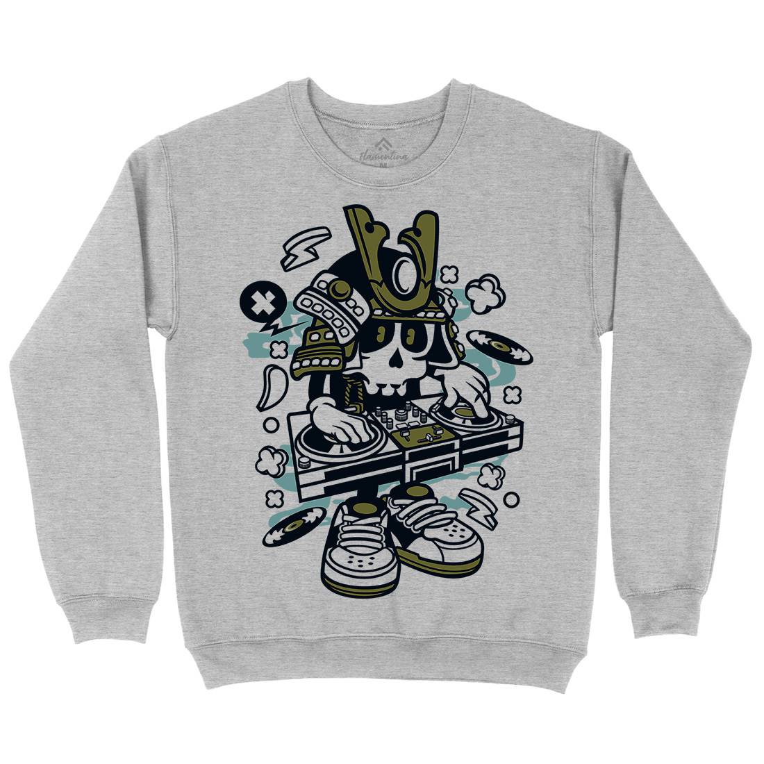 Samurai Dj Mens Crew Neck Sweatshirt Music C216
