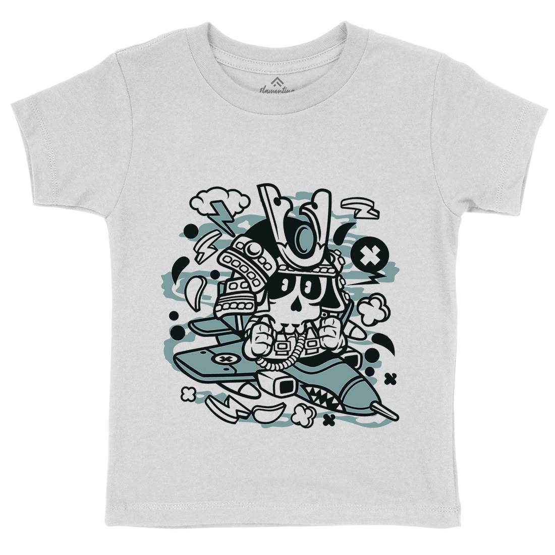 Samurai Pilot Kids Crew Neck T-Shirt Asian C217