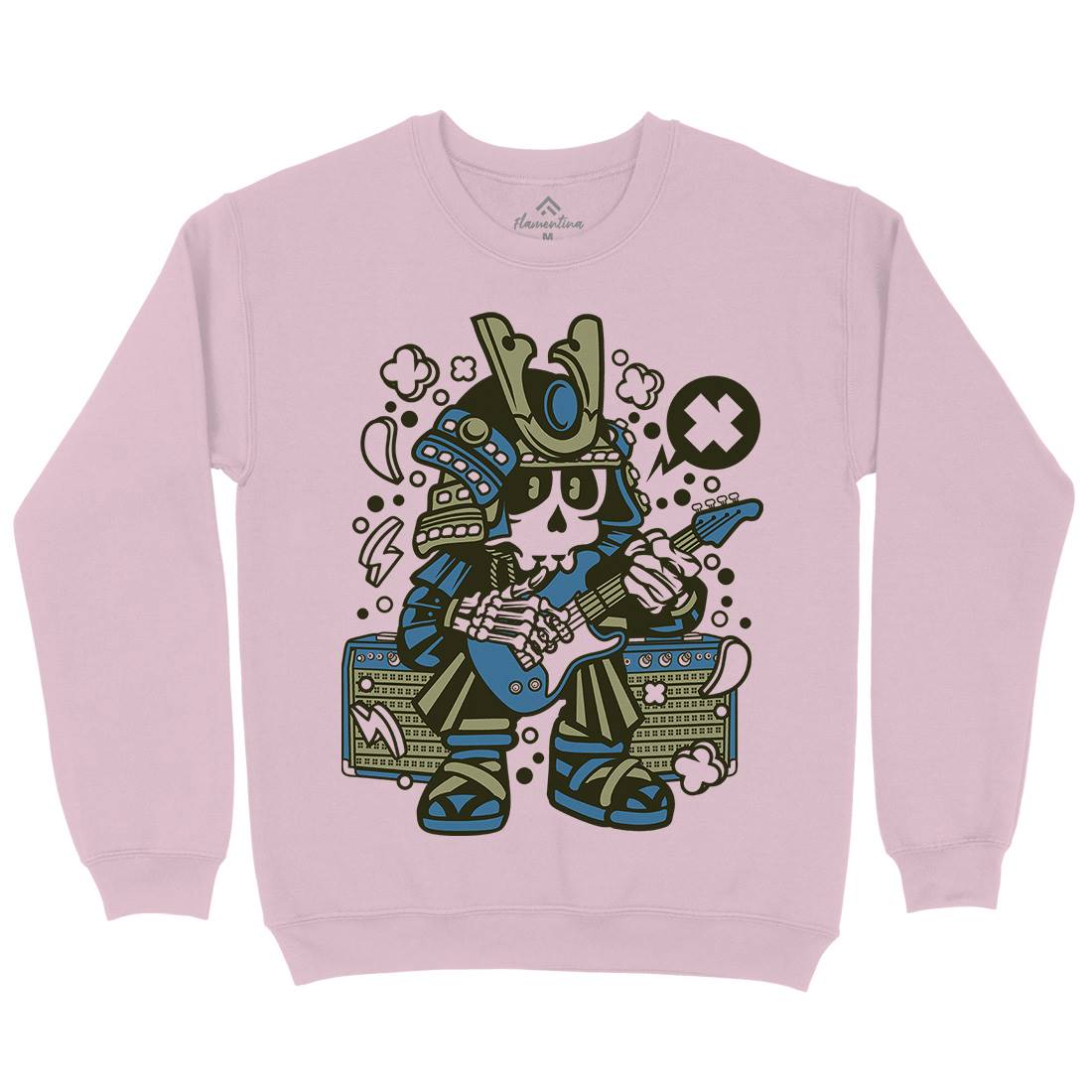 Samurai Rock Star Kids Crew Neck Sweatshirt Music C218