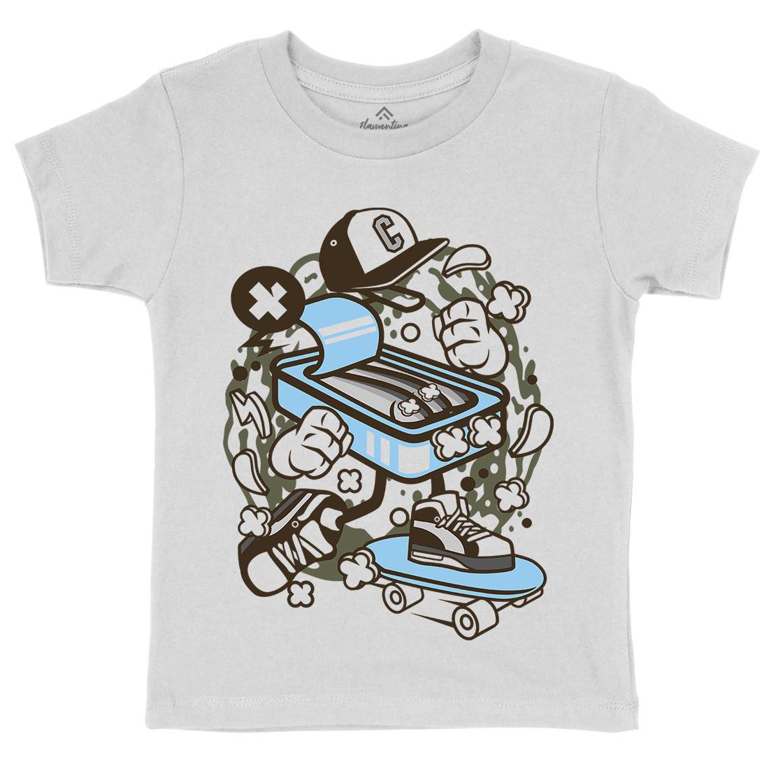 Sardine Skater Kids Crew Neck T-Shirt Skate C222