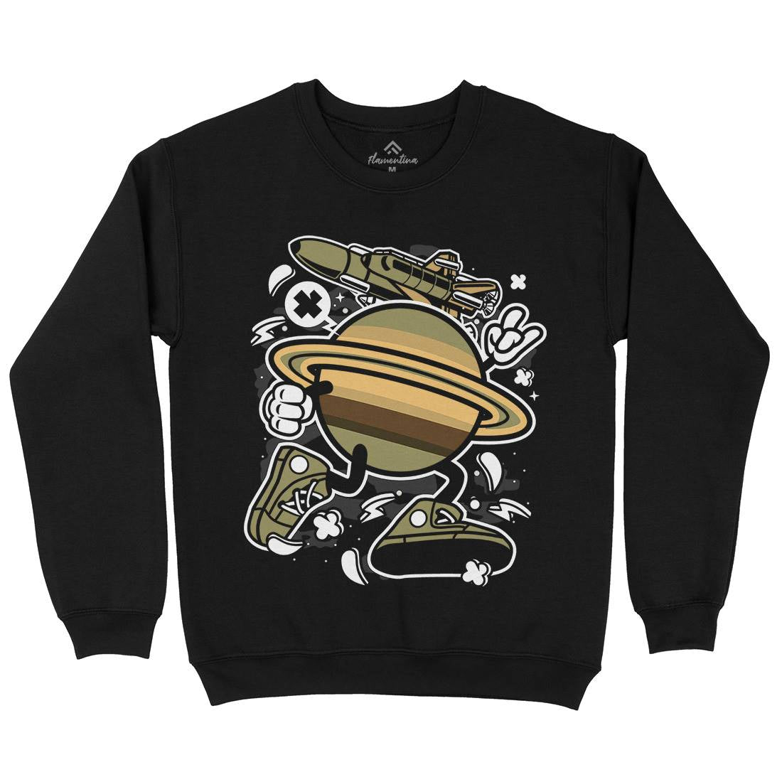 Saturn Kids Crew Neck Sweatshirt Space C223