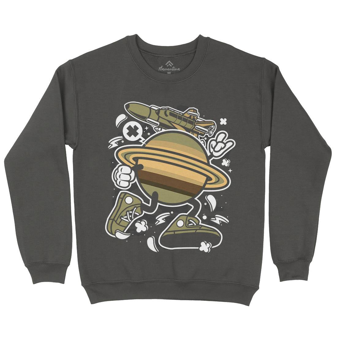 Saturn Mens Crew Neck Sweatshirt Space C223
