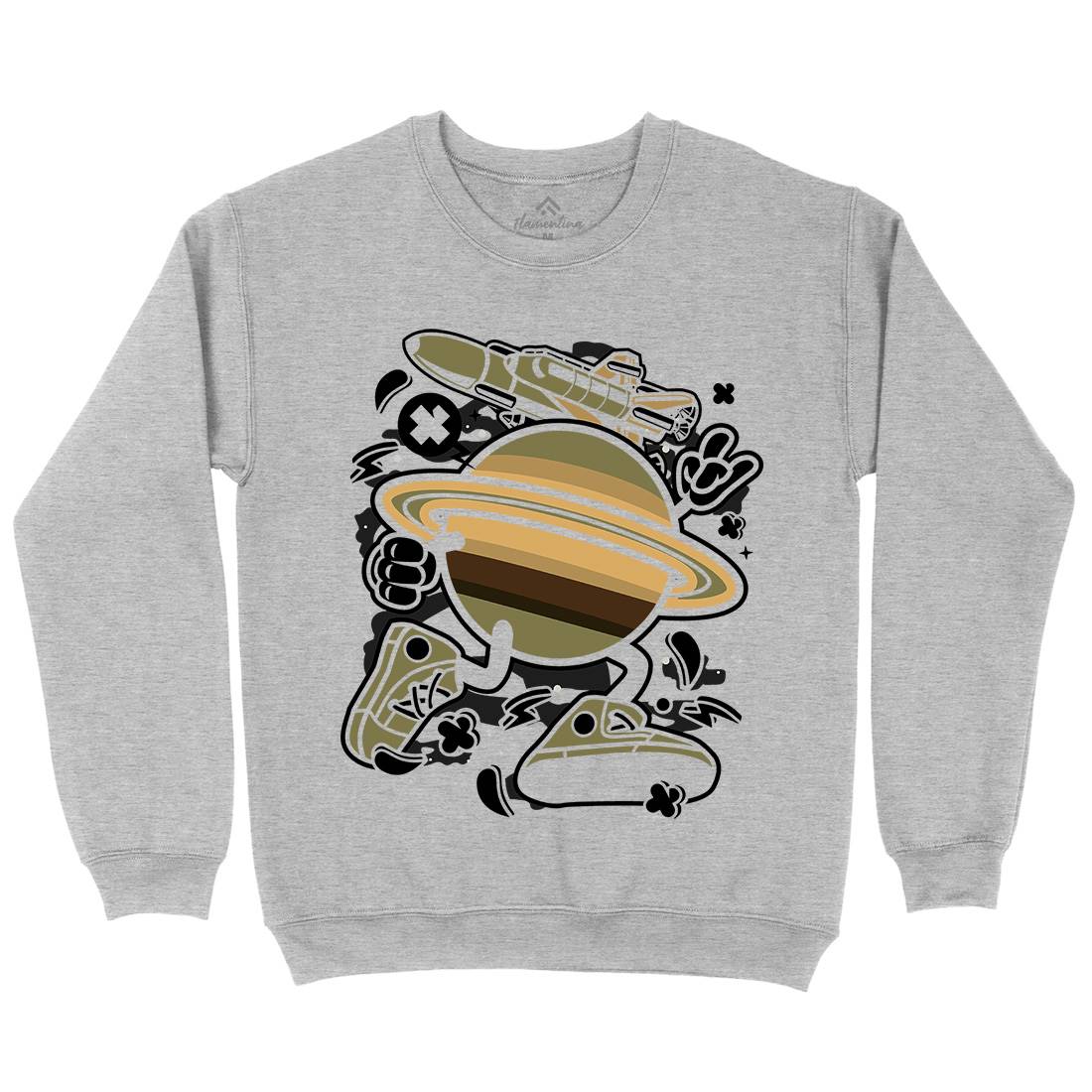 Saturn Mens Crew Neck Sweatshirt Space C223