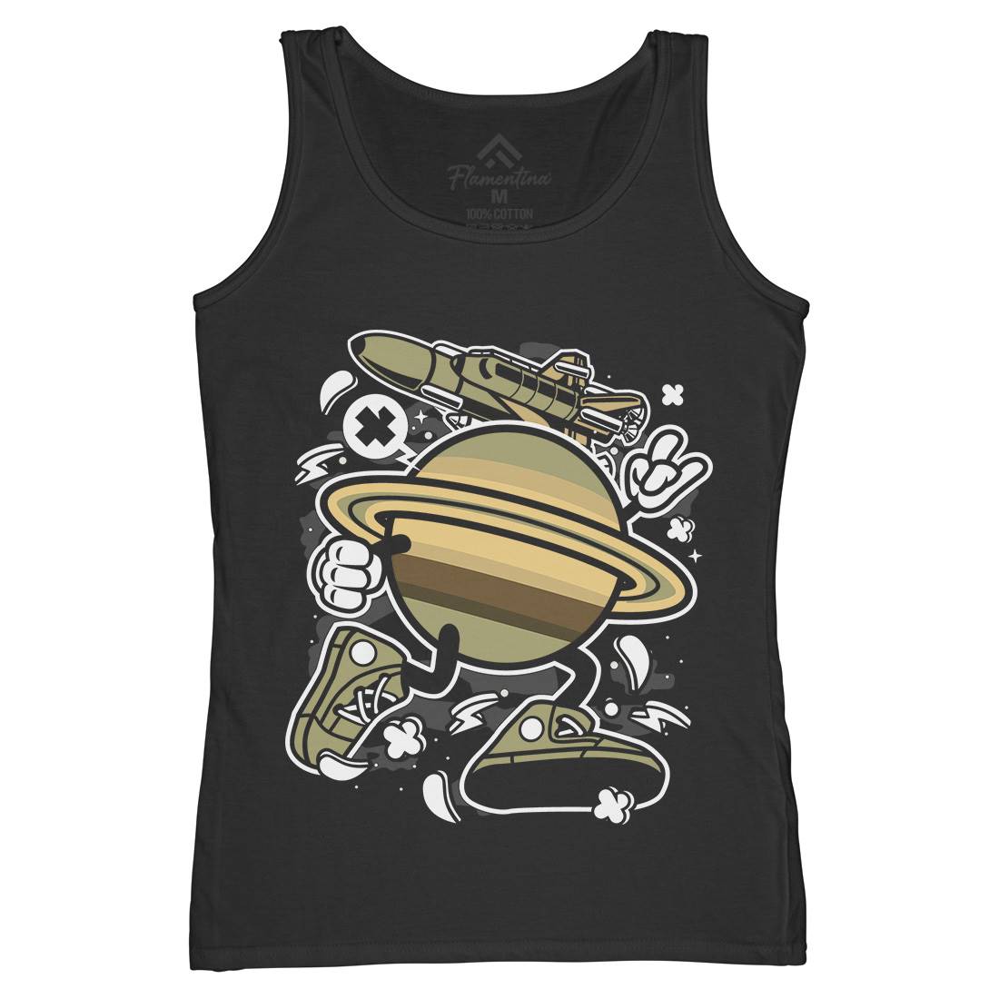 Saturn Womens Organic Tank Top Vest Space C223