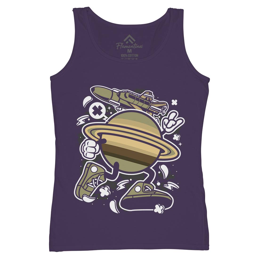 Saturn Womens Organic Tank Top Vest Space C223