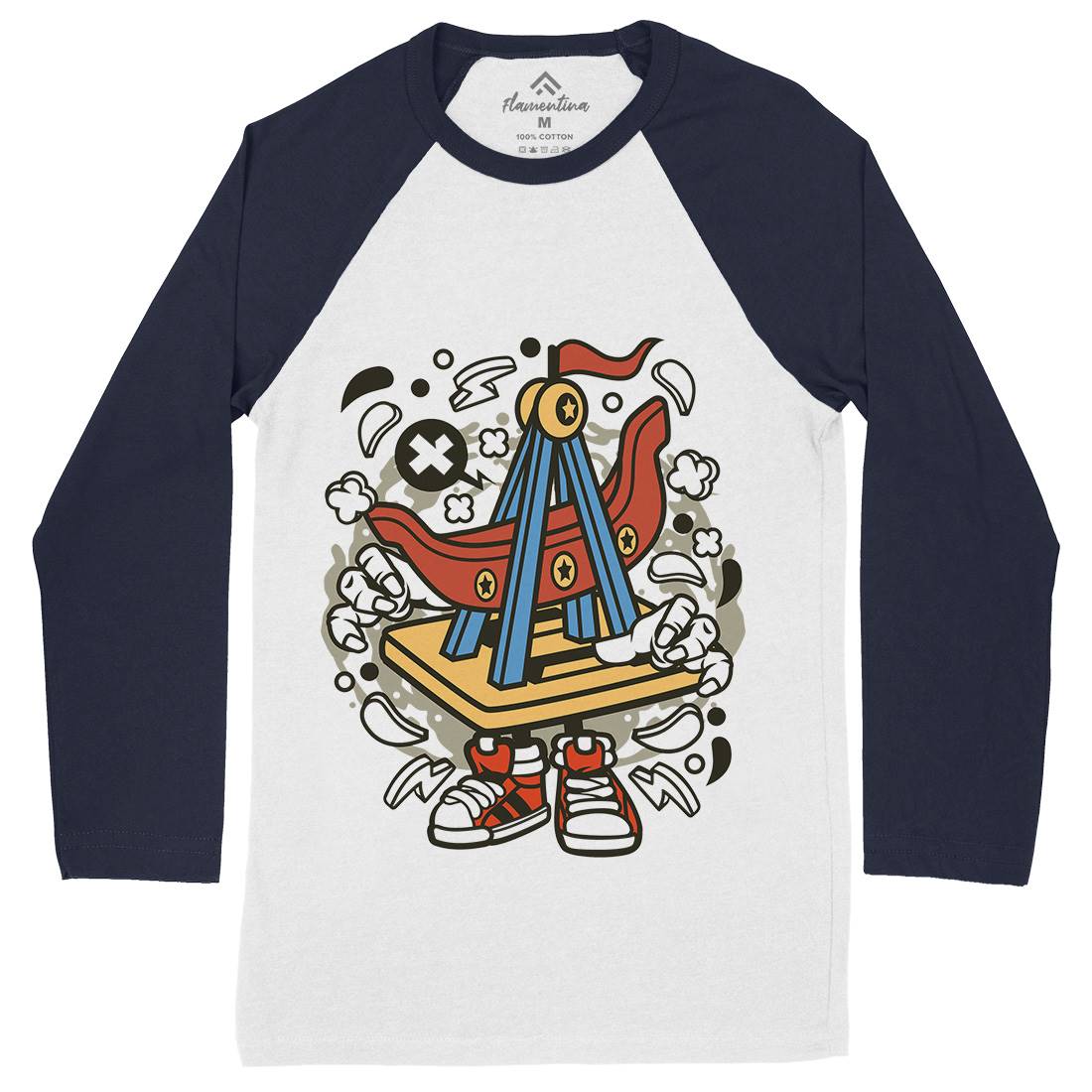 Ship Toys Mens Long Sleeve Baseball T-Shirt Navy C227