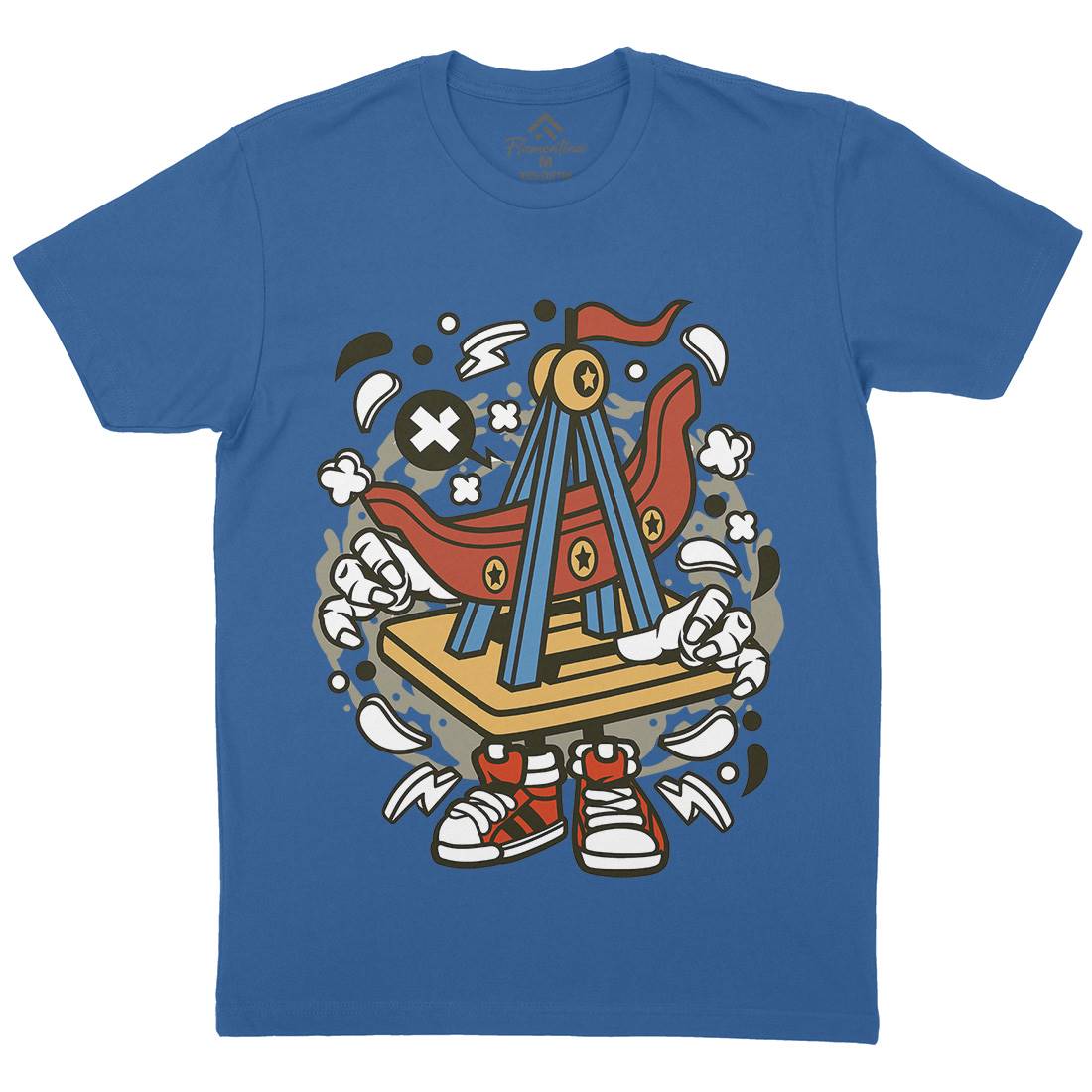 Ship Toys Mens Organic Crew Neck T-Shirt Navy C227