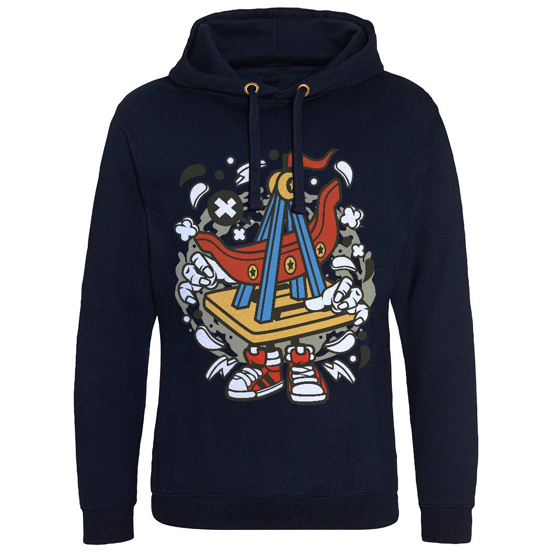 Ship Toys Mens Hoodie Without Pocket Navy C227