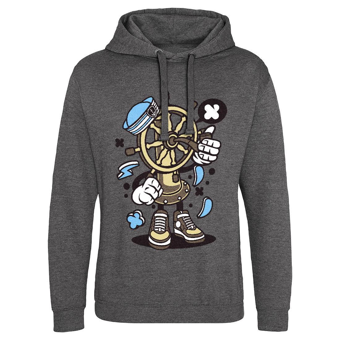 Ships Wheel Mens Hoodie Without Pocket Navy C228