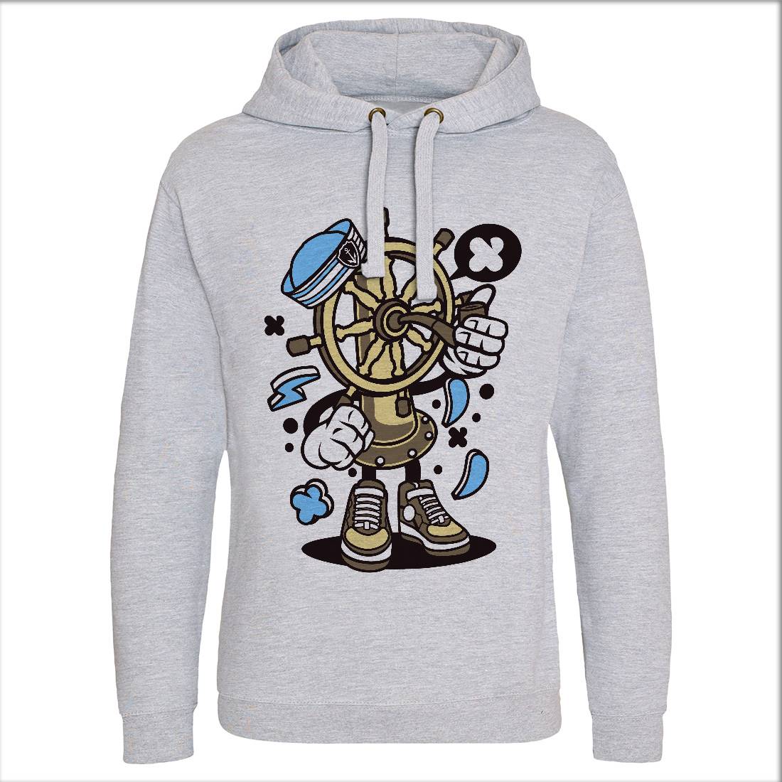 Ships Wheel Mens Hoodie Without Pocket Navy C228