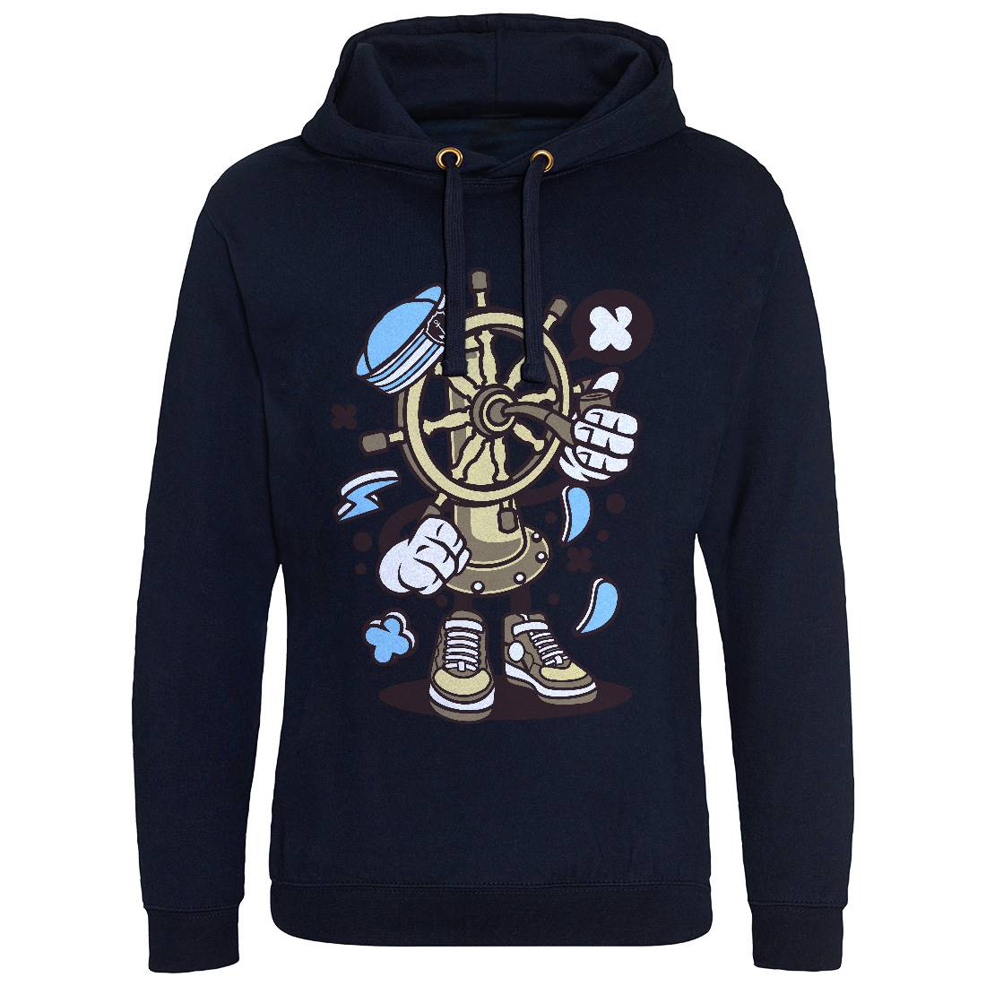 Ships Wheel Mens Hoodie Without Pocket Navy C228