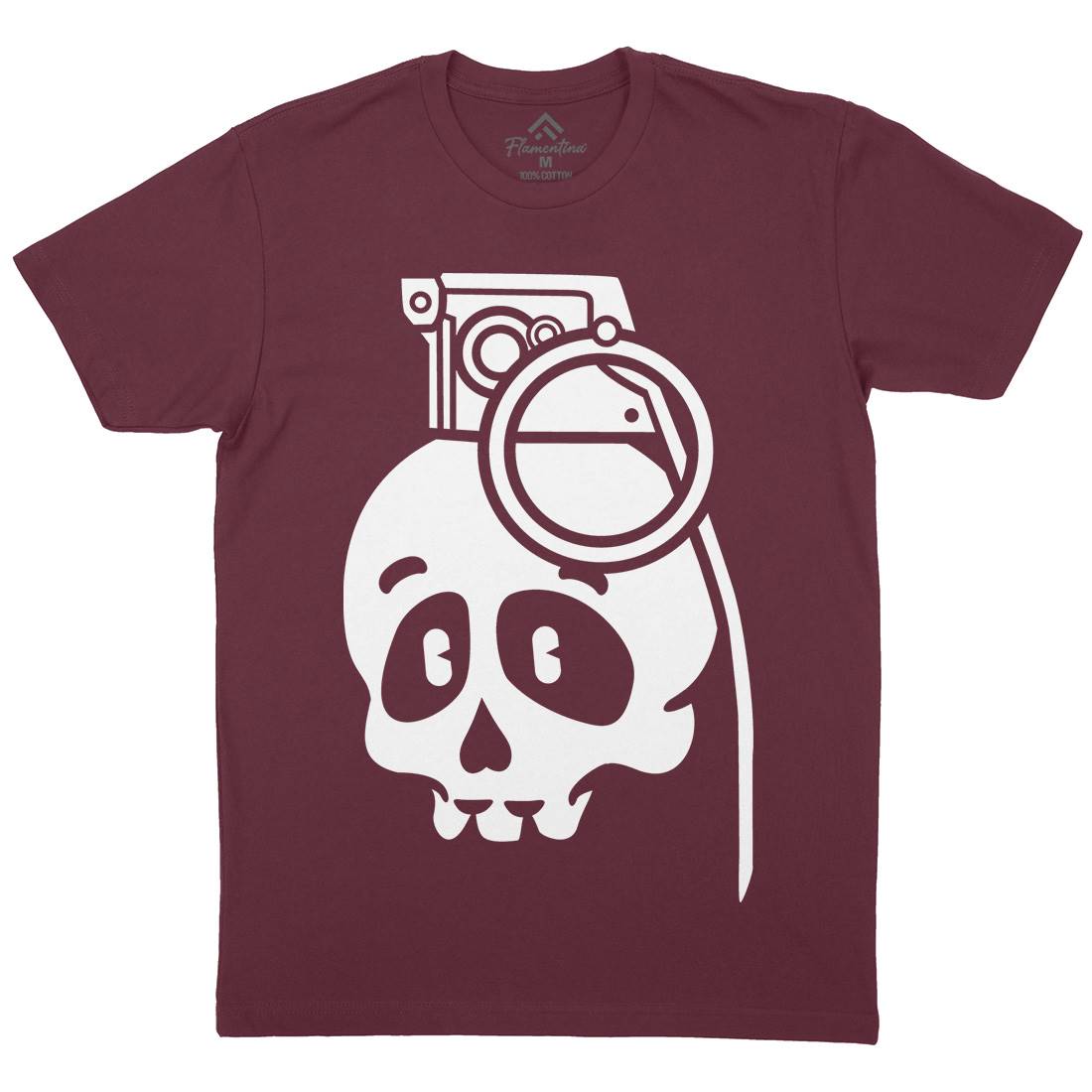 Skull Grenade Mens Organic Crew Neck T-Shirt Army C236