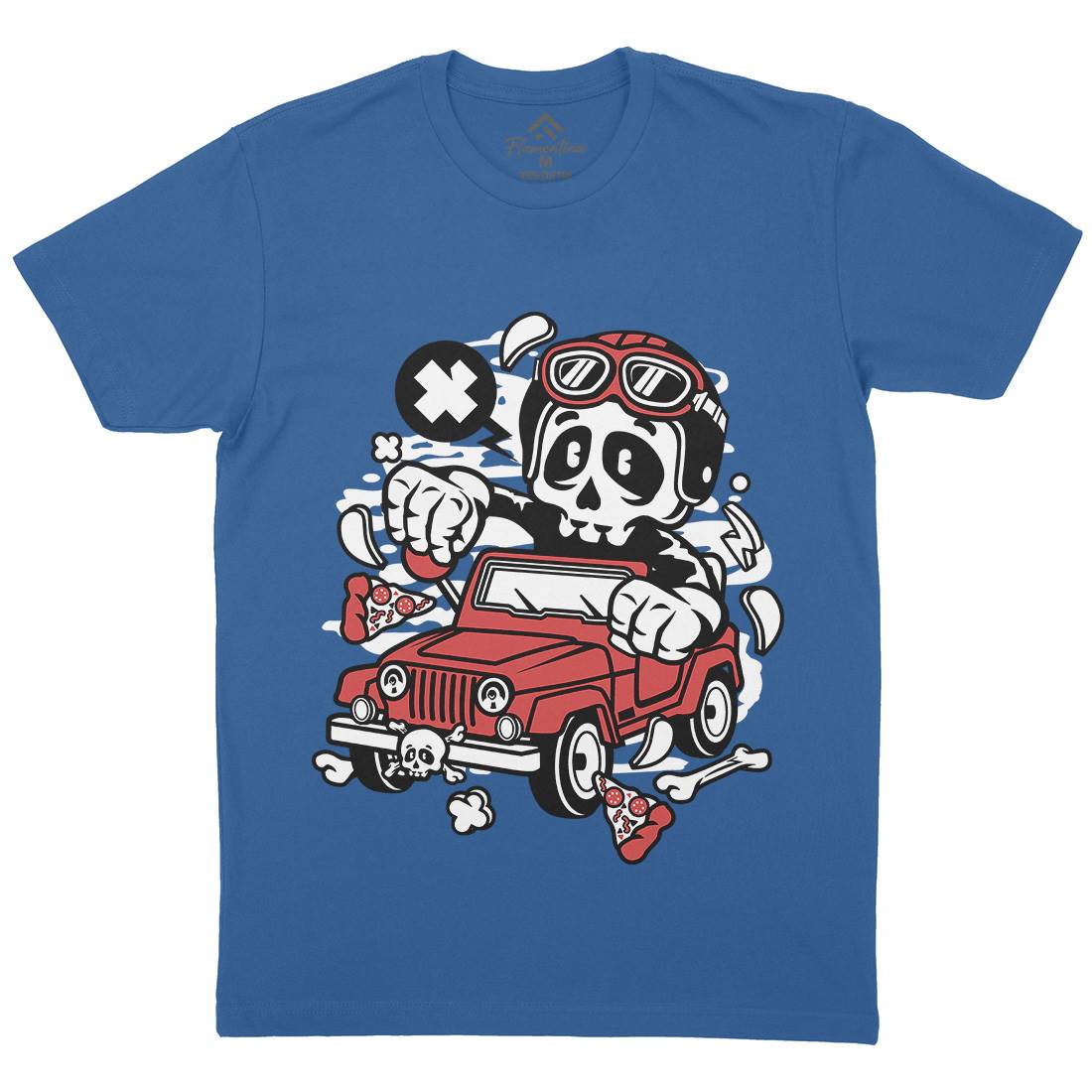 Skull  Mens Crew Neck T-Shirt Cars C239