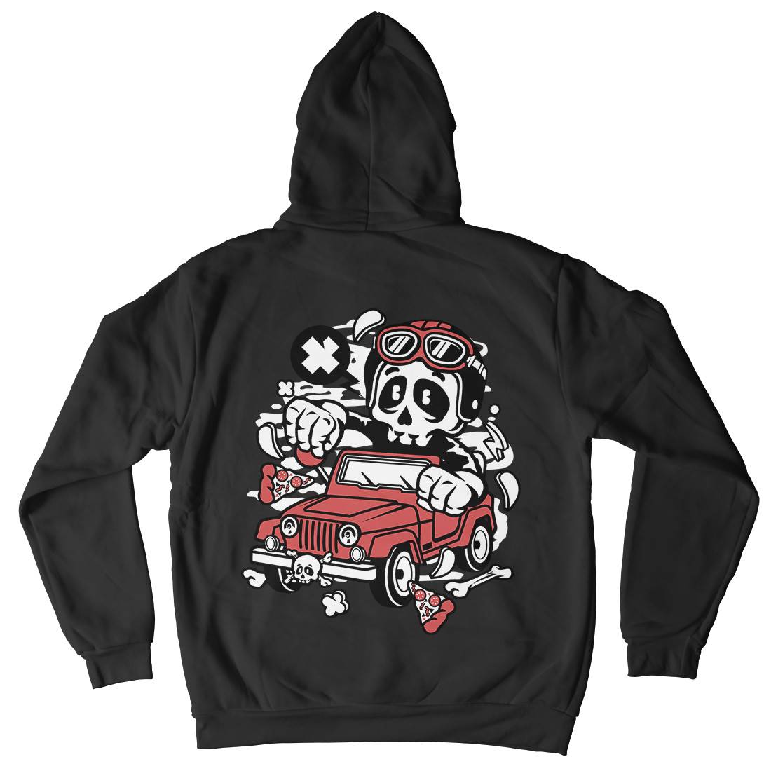 Skull  Mens Hoodie With Pocket Cars C239