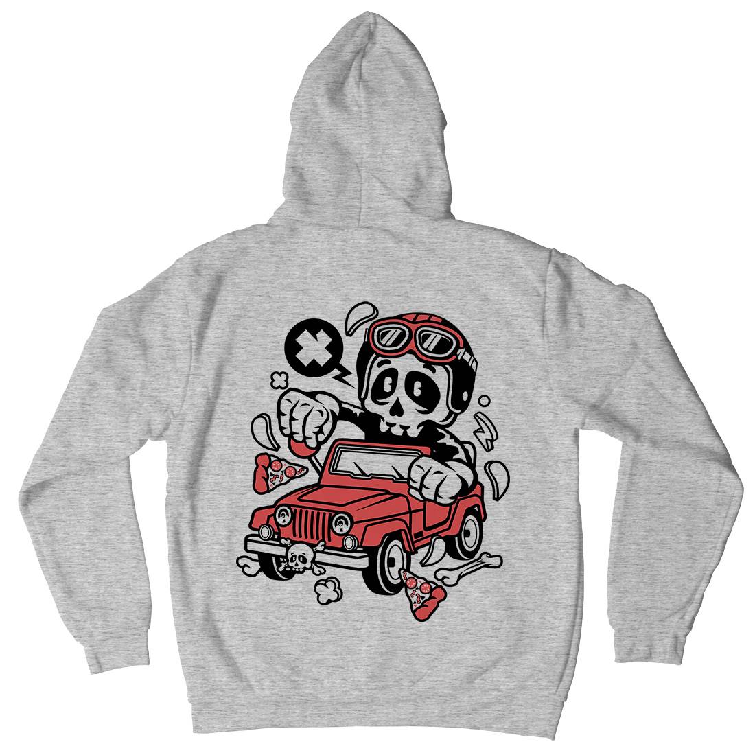 Skull Kids Crew Neck Hoodie Cars C239
