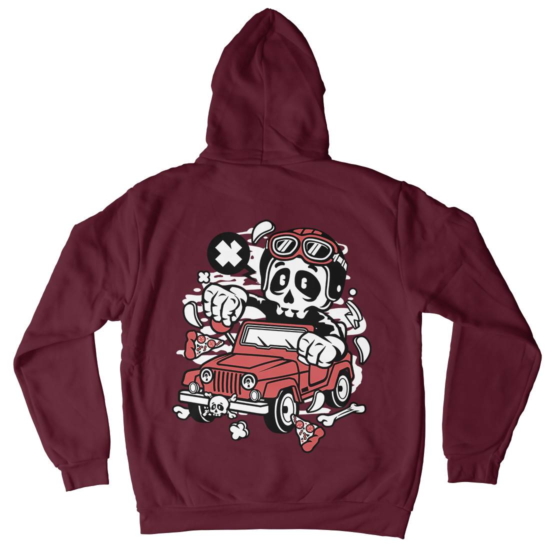 Skull Kids Crew Neck Hoodie Cars C239