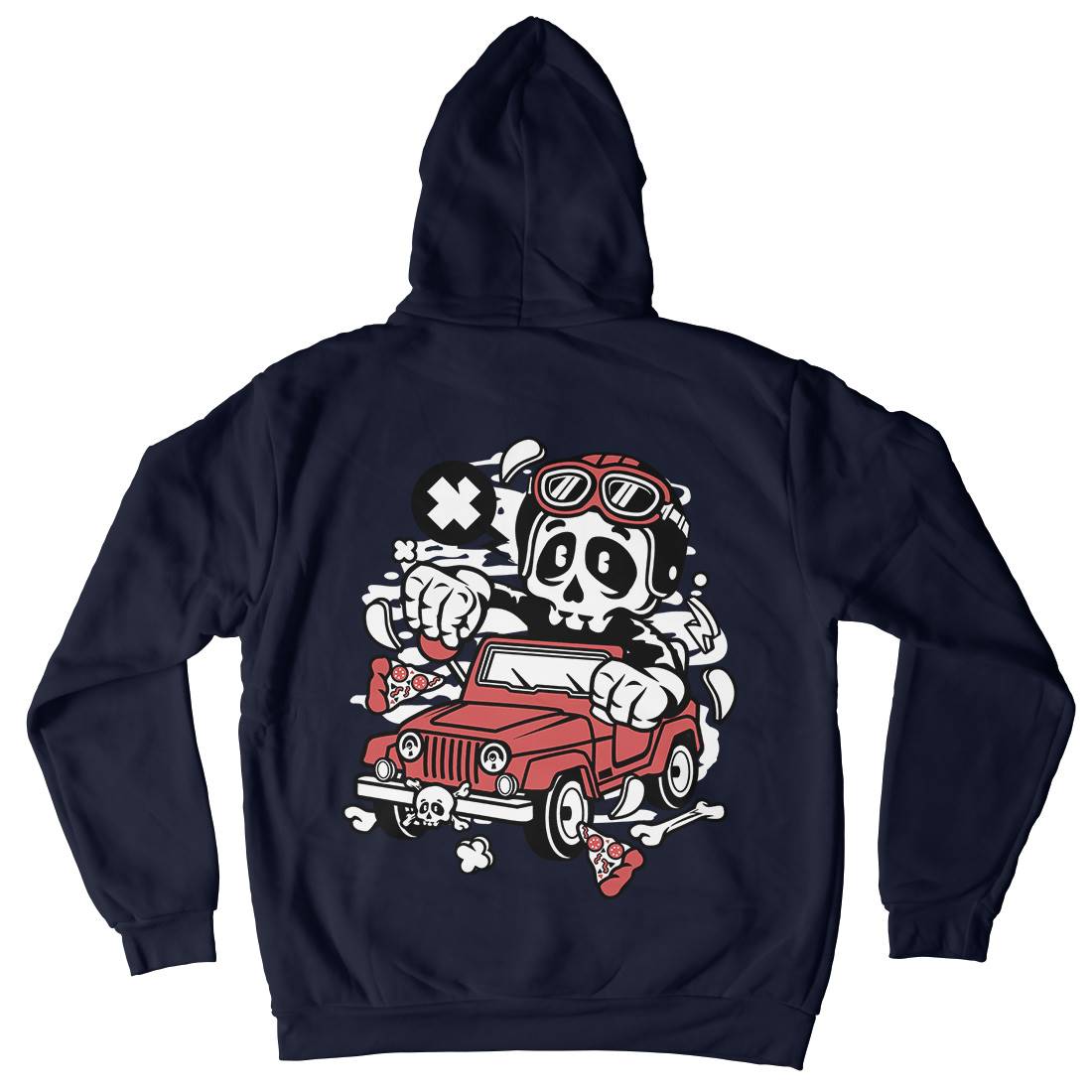 Skull  Mens Hoodie With Pocket Cars C239