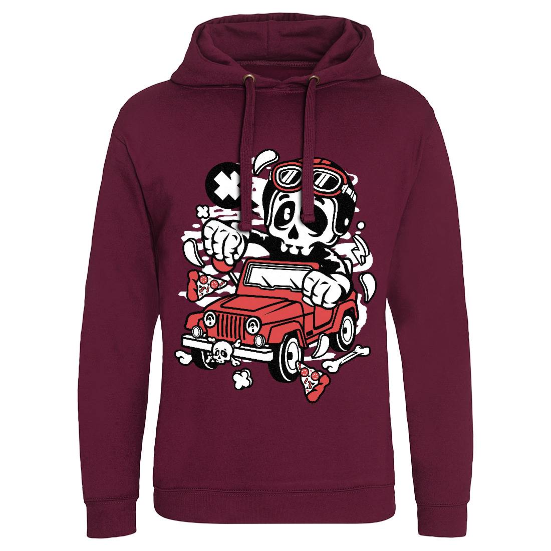 Skull  Mens Hoodie Without Pocket Cars C239