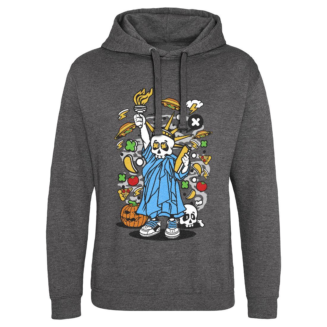 Skull Liberty Mens Hoodie Without Pocket Peace C240