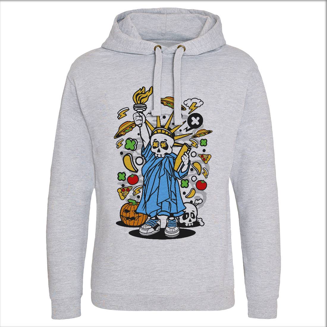 Skull Liberty Mens Hoodie Without Pocket Peace C240