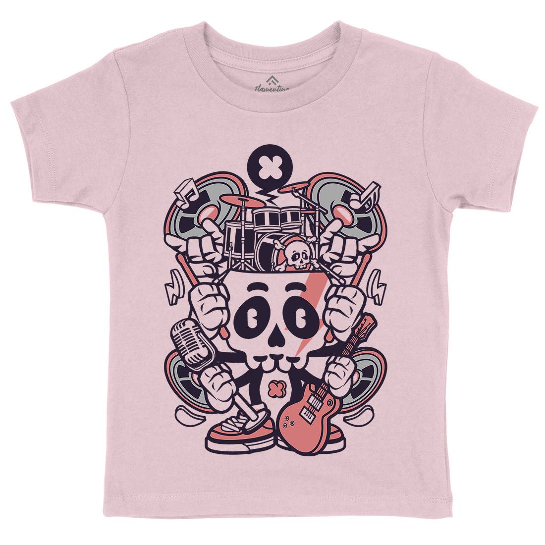 Skull Of Rock Kids Crew Neck T-Shirt Music C241