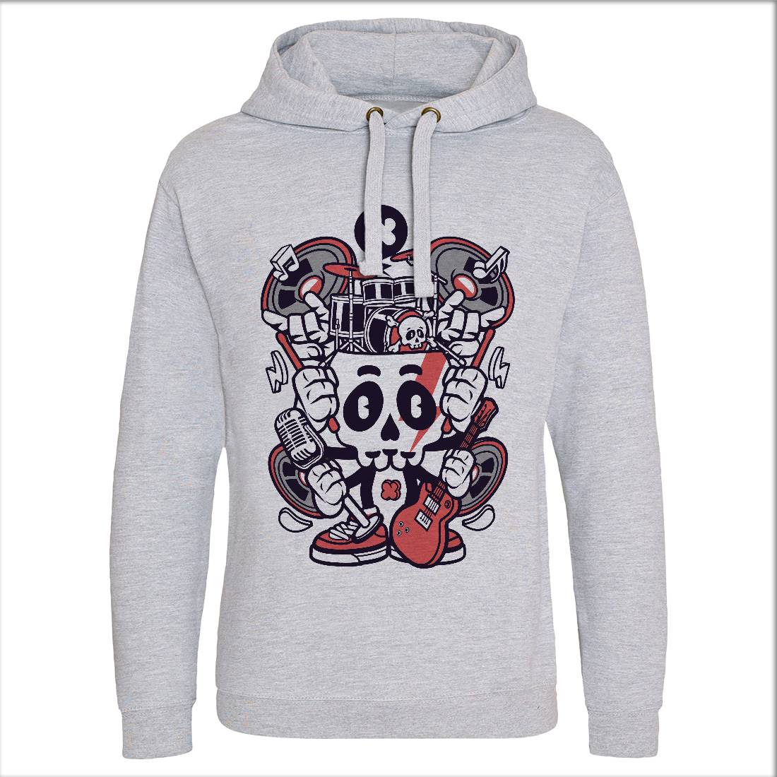 Skull Of Rock Mens Hoodie Without Pocket Music C241