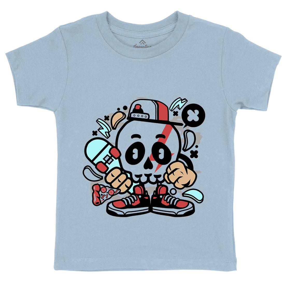 Skull Skater Kids Crew Neck T-Shirt Skate C245