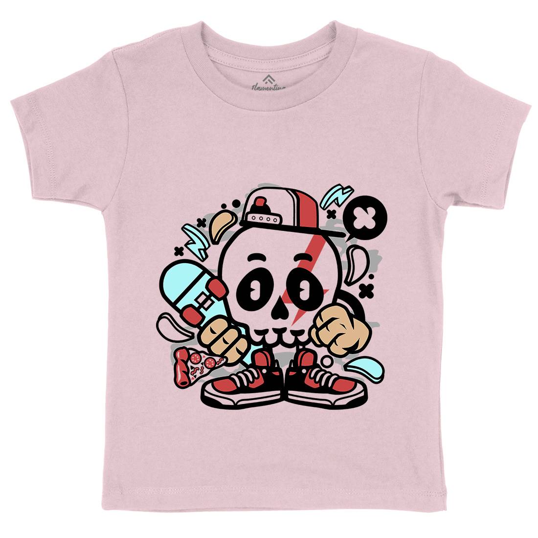 Skull Skater Kids Crew Neck T-Shirt Skate C245