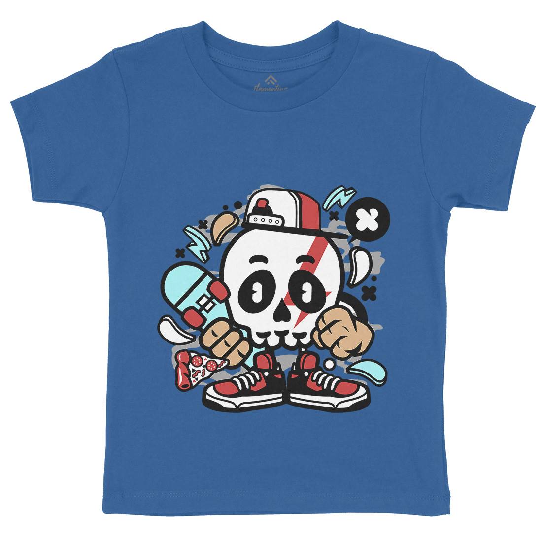 Skull Skater Kids Crew Neck T-Shirt Skate C245