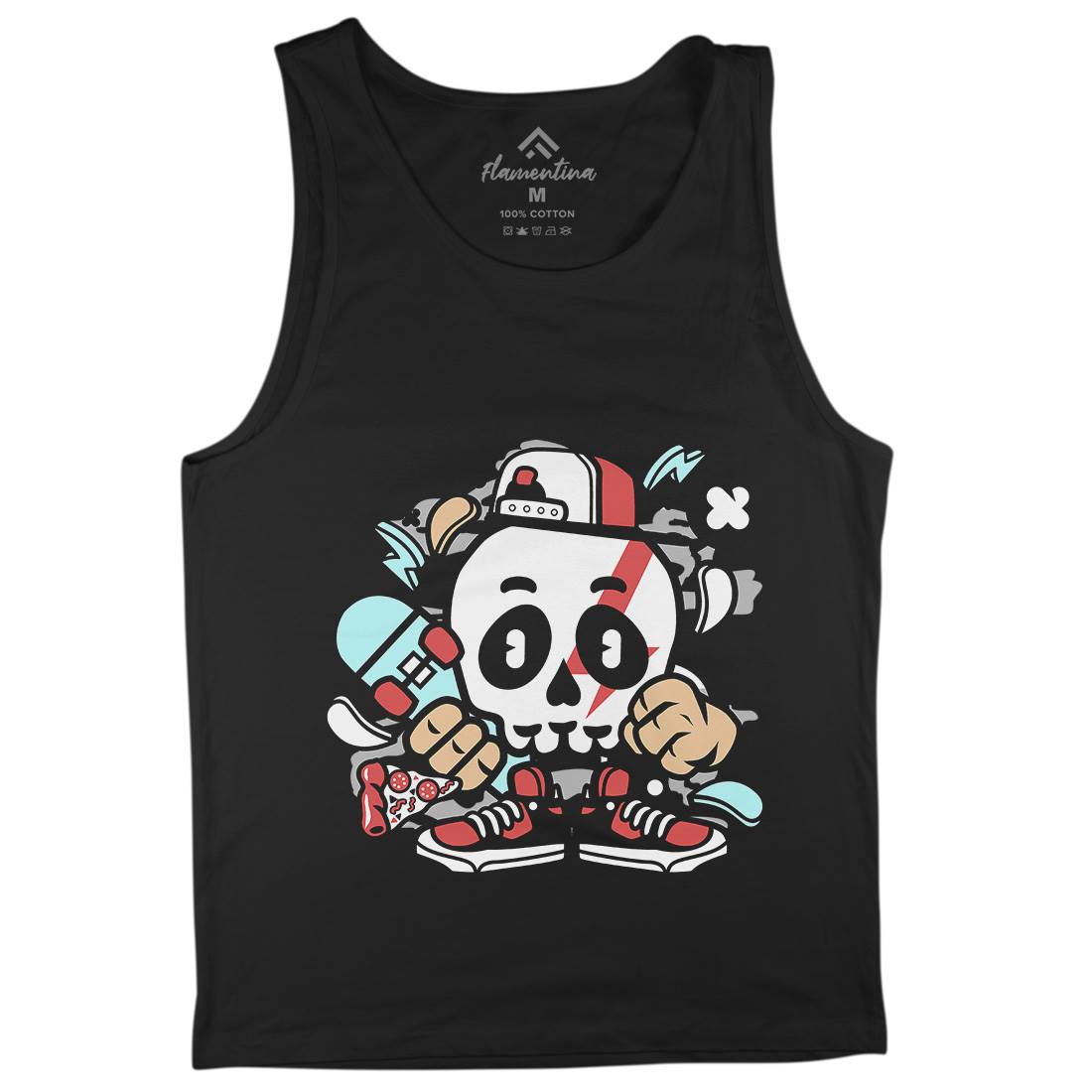 Skull Skater Mens Tank Top Vest Skate C245