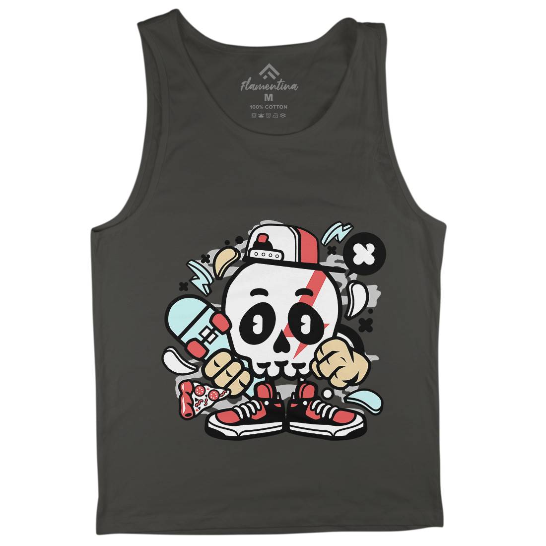 Skull Skater Mens Tank Top Vest Skate C245