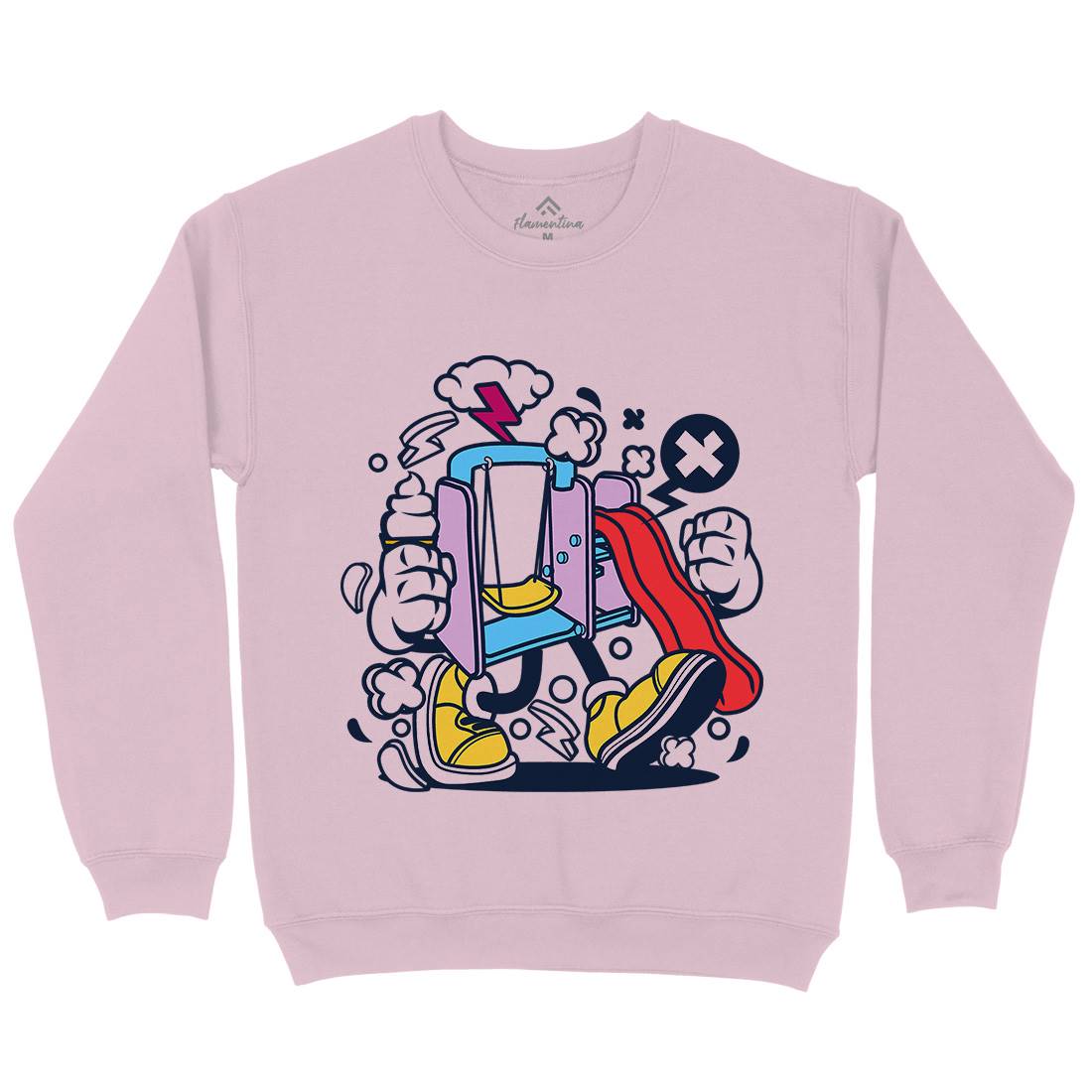 Playground Slide Kids Crew Neck Sweatshirt Retro C248