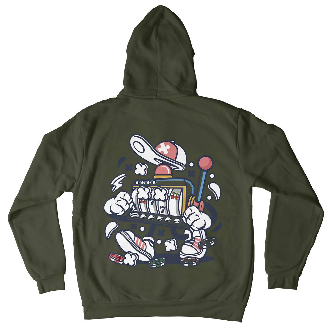 Slot Machine Kids Crew Neck Hoodie Retro C249