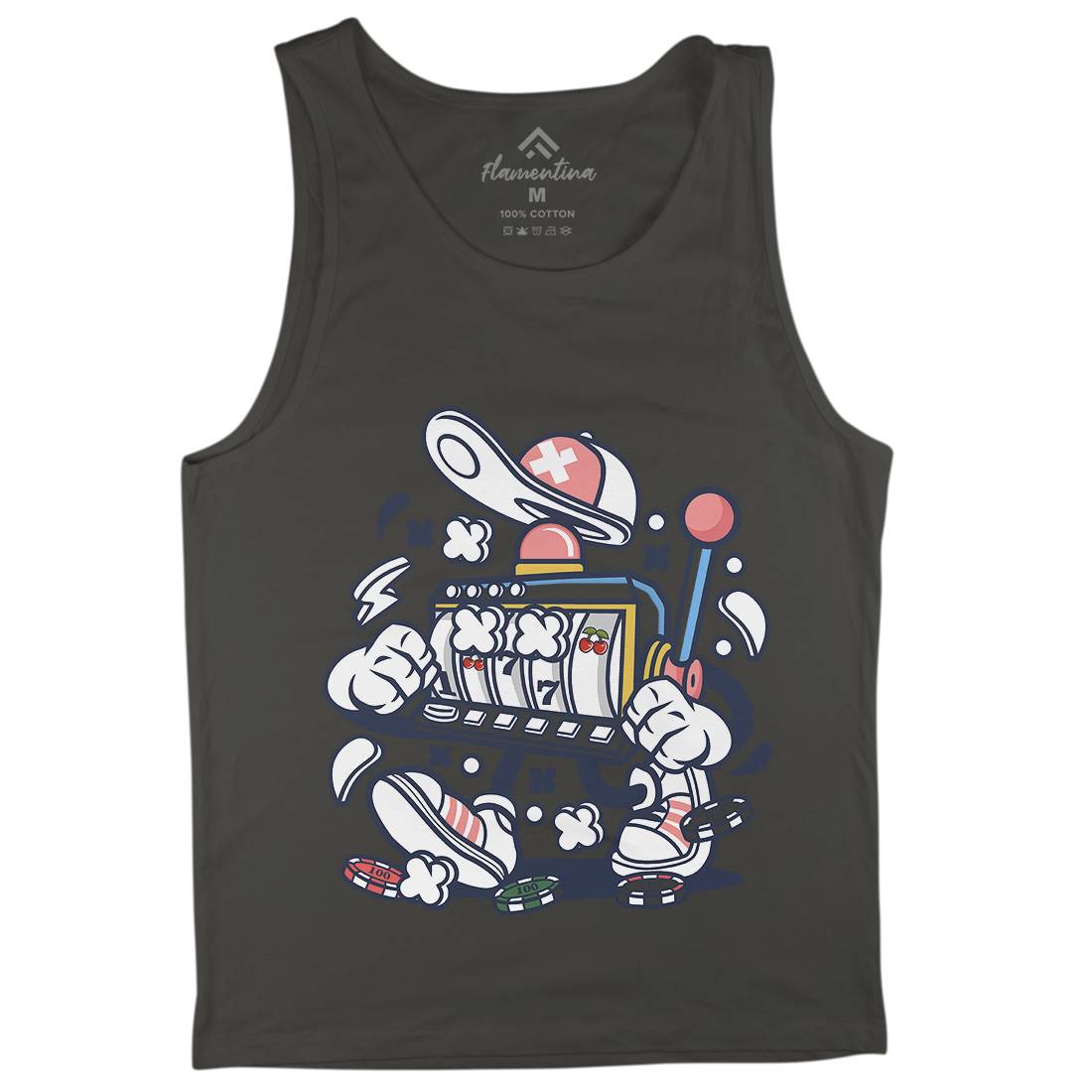 Slot Machine Mens Tank Top Vest Retro C249