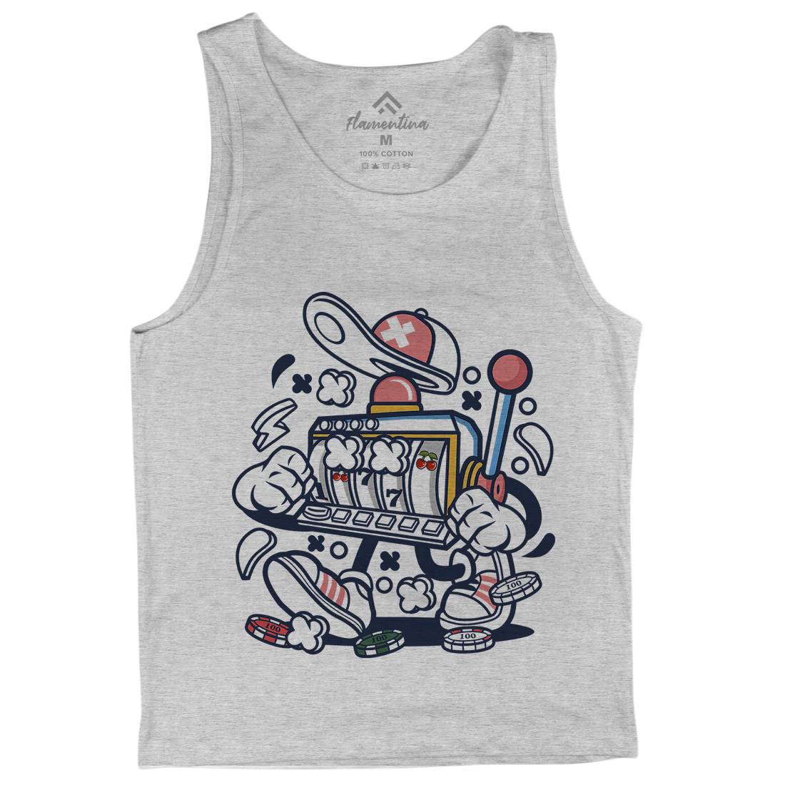 Slot Machine Mens Tank Top Vest Retro C249