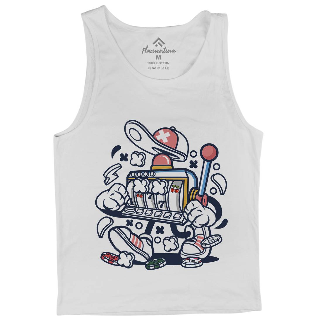 Slot Machine Mens Tank Top Vest Retro C249