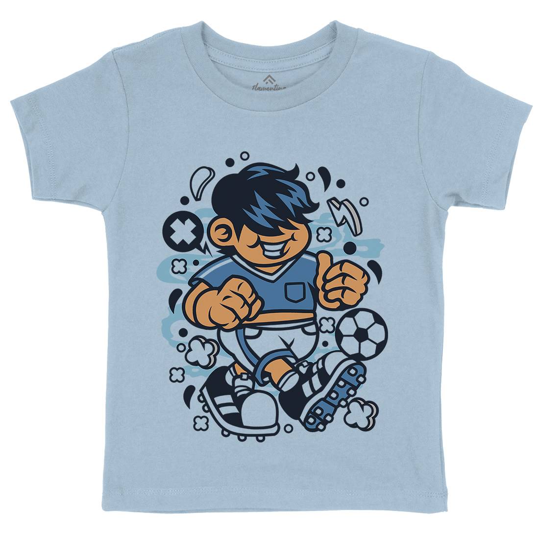 Soccer Kid Kids Organic Crew Neck T-Shirt Sport C250