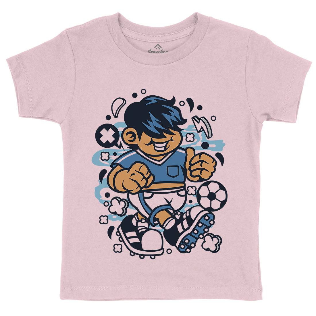Soccer Kid Kids Organic Crew Neck T-Shirt Sport C250