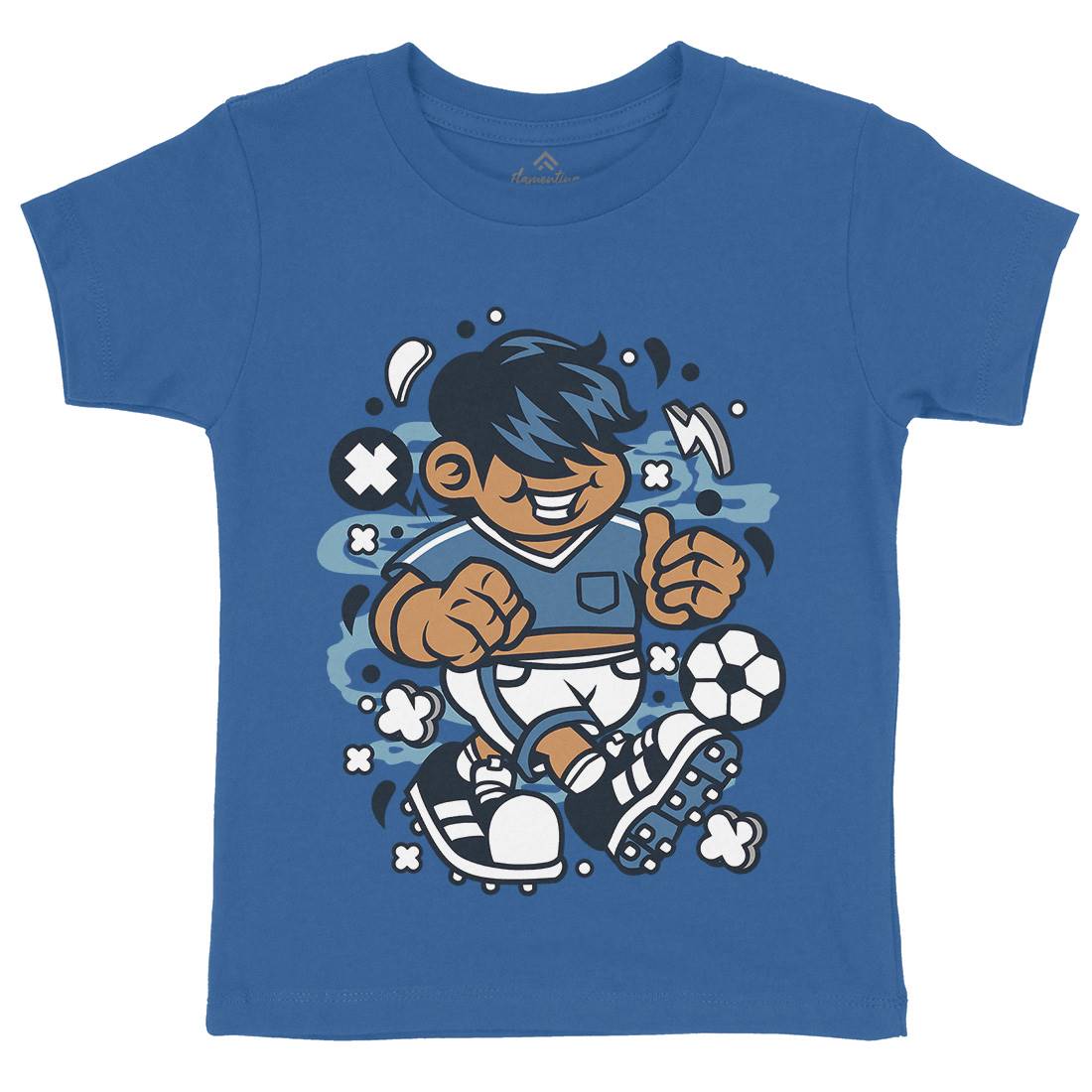 Soccer Kid Kids Crew Neck T-Shirt Sport C250