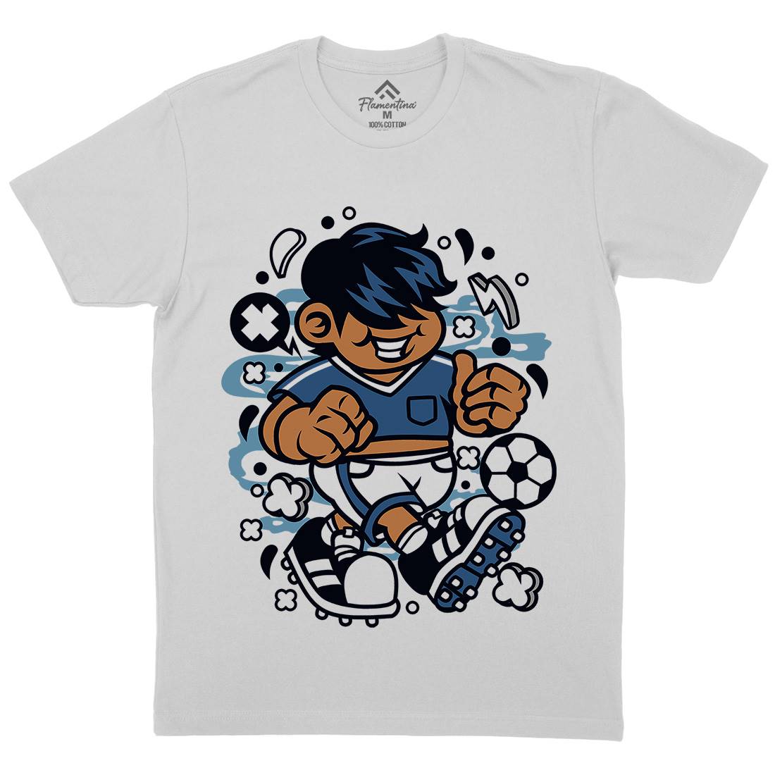 Soccer Kid Mens Crew Neck T-Shirt Sport C250