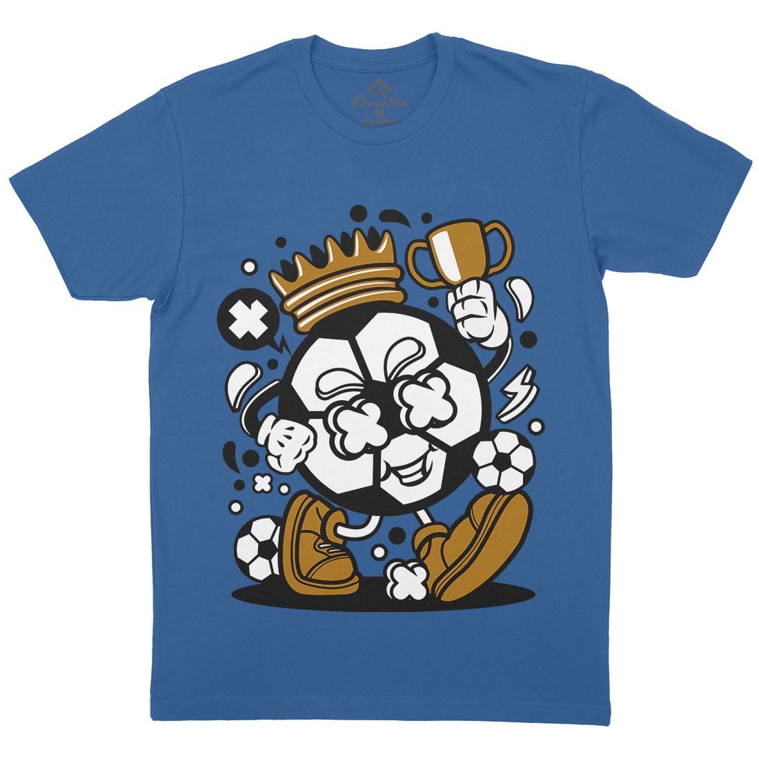 Soccer King Mens Organic Crew Neck T-Shirt Sport C251