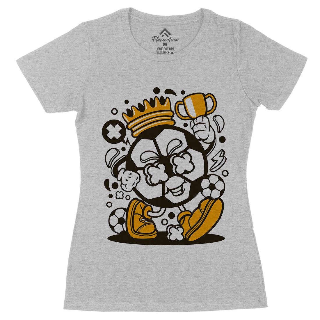 Soccer King Womens Organic Crew Neck T-Shirt Sport C251
