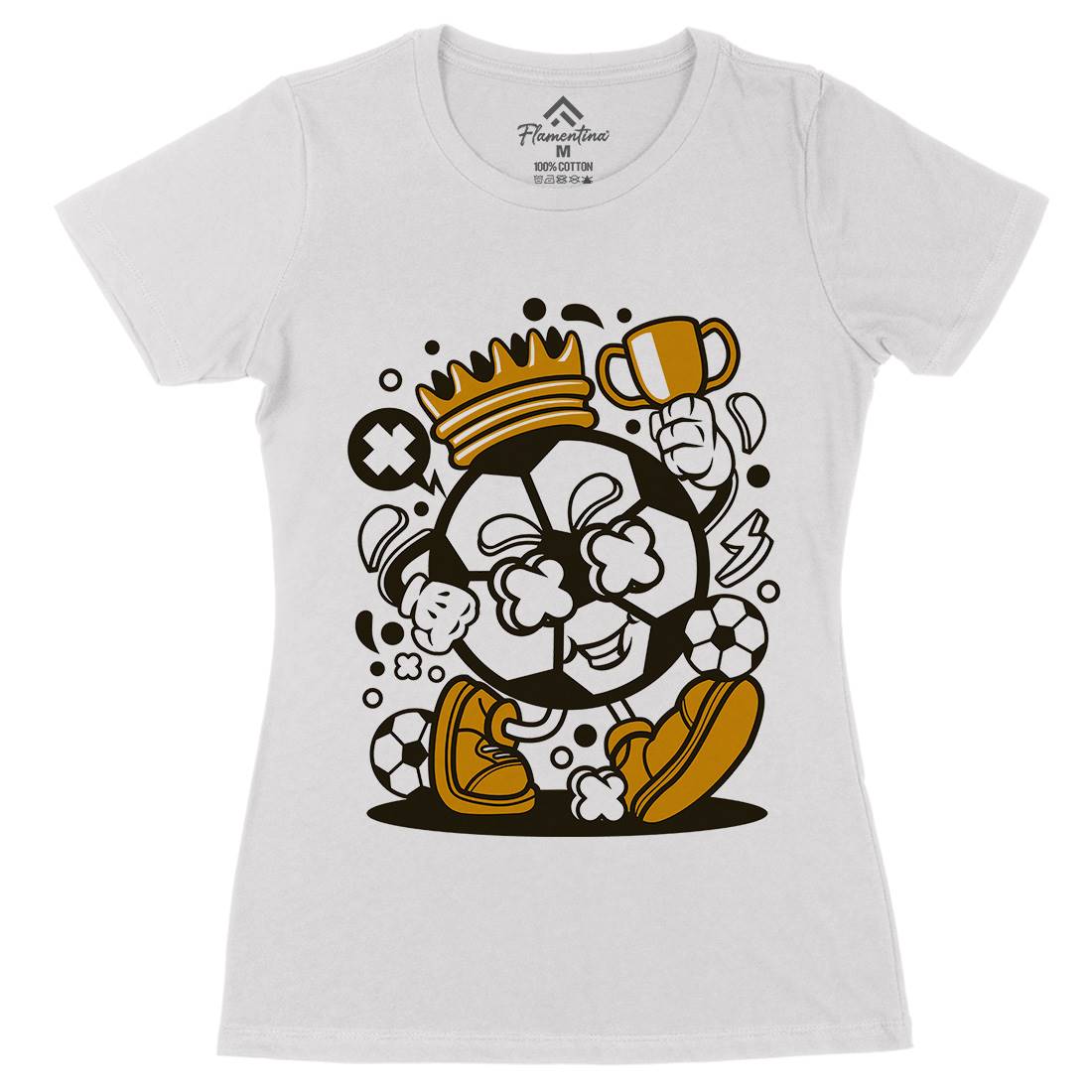 Soccer King Womens Organic Crew Neck T-Shirt Sport C251