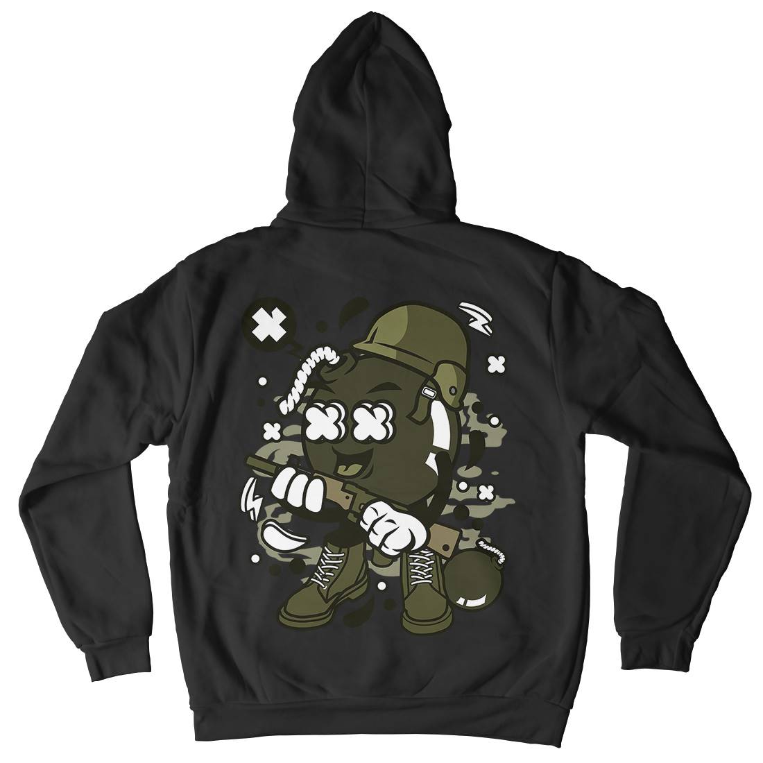 Soldier Bomb Mens Hoodie With Pocket Army C252