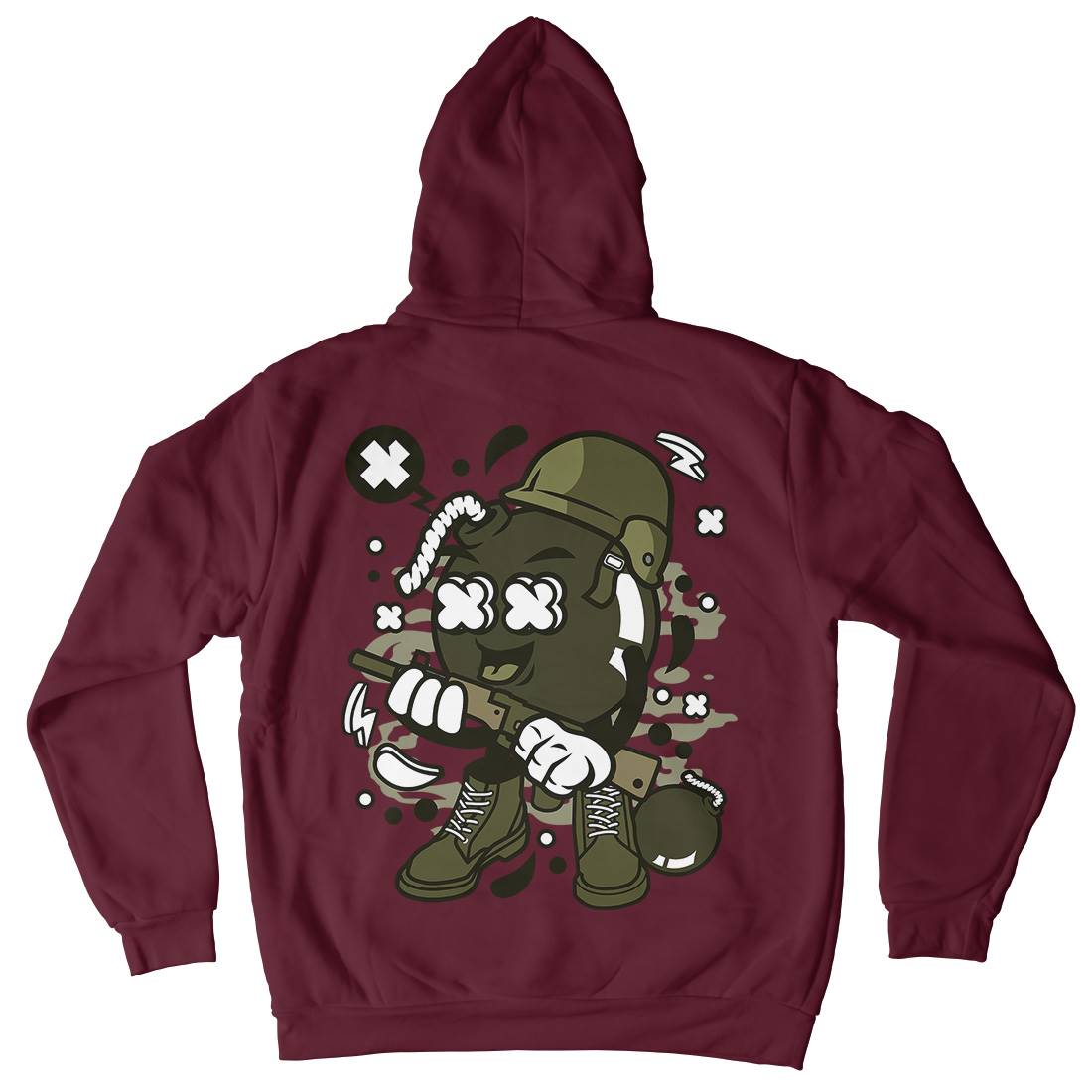 Soldier Bomb Mens Hoodie With Pocket Army C252