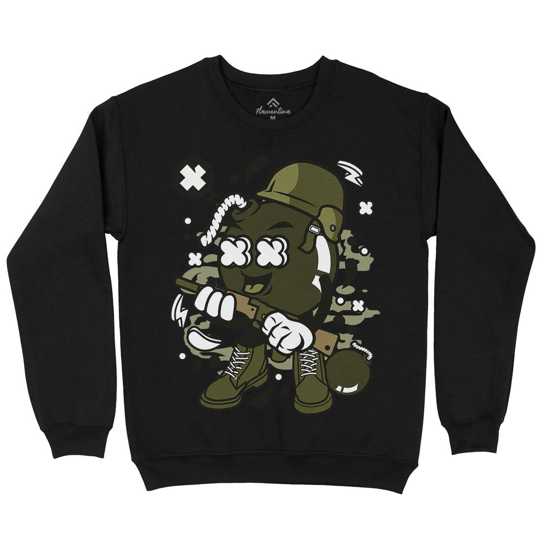 Soldier Bomb Kids Crew Neck Sweatshirt Army C252