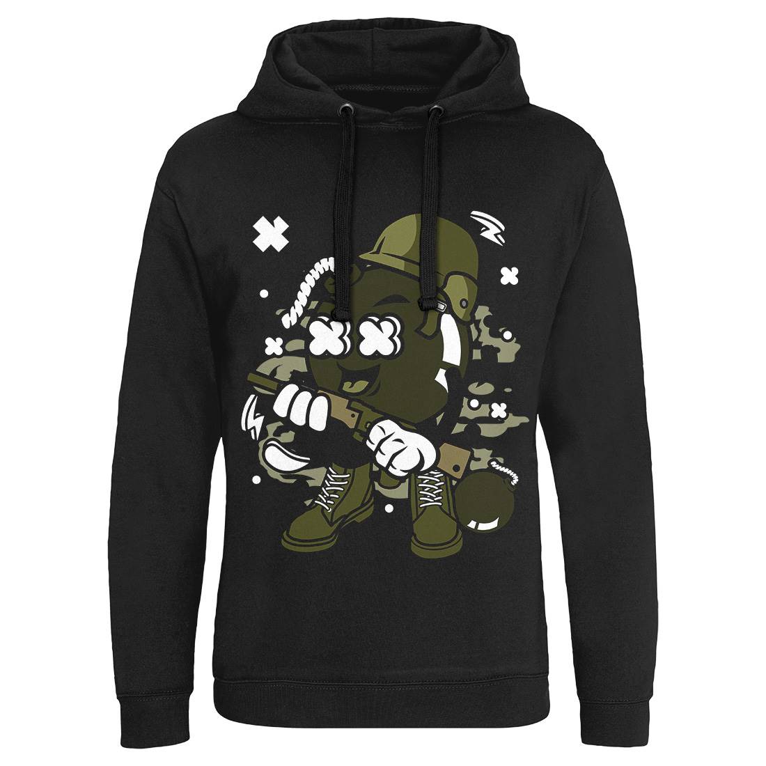 Soldier Bomb Mens Hoodie Without Pocket Army C252