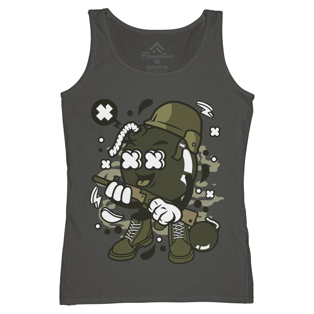 Soldier Bomb Womens Organic Tank Top Vest Army C252
