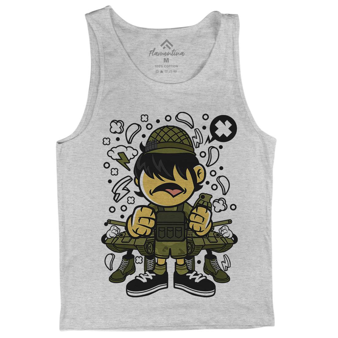 Soldier Kid Mens Tank Top Vest Army C253
